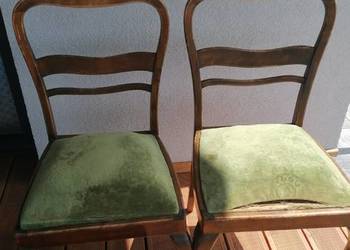 Krzesło drewniane tapicerowane do renowacji.Krzesła sztuk 4.