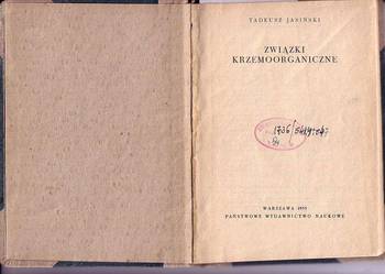 (1867) ZWIĄZKI KRZEMOORGANICZNET.JASIŃSKI