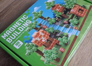 Klocki Minecraft 100 szt. / Magnetyczne / Nowe