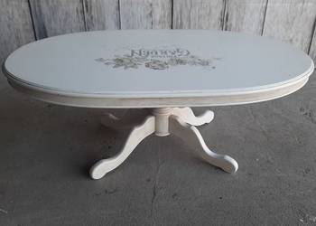 Stolik/ ława stylowy kawowy okolicznościowy - biały / 969