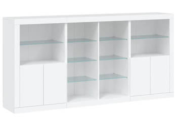 Szafka z oświetleniem LED biała 202x37x100 cm WM-3209184