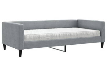 Sofa z materacem do spania jasnoszara tkanina 100x200 cm WM-3196565