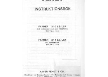 FENDT FARMER 310, 311 Ls, Lsa instrukcja obsługi