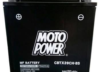 Akumulator motocyklowy 12V 18Ah Motopower CBTX20CH-BS YTX20CH-BS