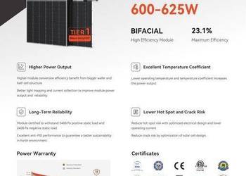 PALETA 37 szt. 620W Hanersun HN21RN-66HT620W-Bifacial srebrna rama Hal