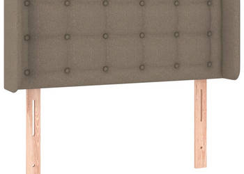 Zagłówek do łóżka z LED taupe 93x16x78/88 cm tkanina WM-3123656