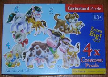 Puzzle Animals with babies Castorland 4xformat 29x21