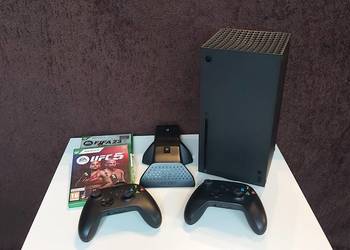 Xbox Series X 1Tb z napędem+2 pady+ładowarka do padów+3 gry+UBEZPIECZENIE