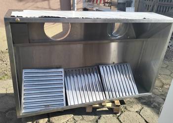 Okap gastronomiczny z łapaczami tłuszczu 180x40x110