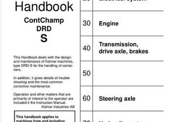 Kalmar Contchamp DRD-S instrukcja serwisowa język polski Kalmar Contchamp DRD-S instrukcja serwisowa język polski