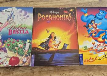 Książki Disney Egmont – Piękna i Bestia, Pocahontas, Aladyn. Lata 90