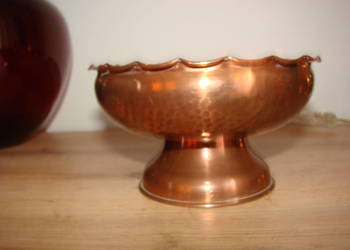 miedziana młotkowana paterka