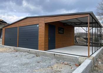 Garaż blaszany, wiata 10x6. Wzmocniony profilami SZYBKA REALIZACJA