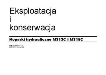 M313C M315C Cat Caterpillar Instrukcja katalog napraw obsługi