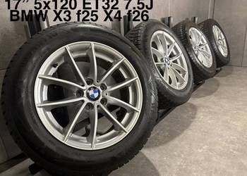 17 cali BMW X3 f25 X4 f26 OEM oryginał felgi koła alusy komplet z oponami 7