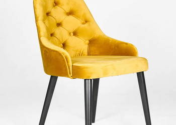 Krzesło Loftowe KUBEŁEK noga stożek - złote