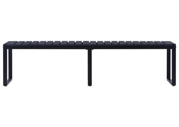 Ławka ogrodowa 180 cm płyta PS czarna WM-49493