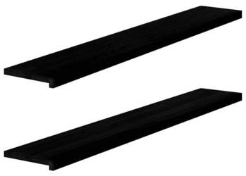 Parapety 2 szt. ciemnobrązowy 160x30x2 cm lite drewno dębowe WM-4009196