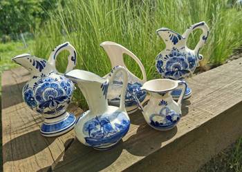 Komplet dzbanuszków w Delfts