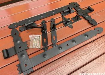 Zawias drzwiowy kuty narożny 600mm 500mm 400mm 300mm kompl.3 szt Zawias gar