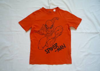 H&M Marvel 134 Koszulka Czerwono-pomarańczowa Spider Man
