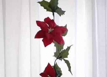 gwiazda betlejemska - girlanda do powieszenia sztuczne kwiaty pnącze