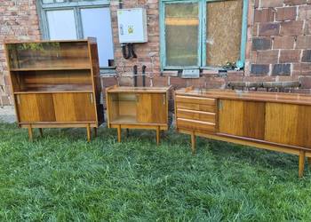 Komplet vintage z Bytomskiej Fabryki Mebli - lata 60-te.