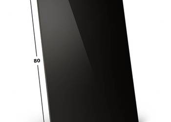 SZYBA HARTOWANA SZKŁO PODSTAWA POD PIEC KOMINEK KOZE 80X60 CZARNA
