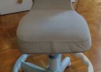 Krzesło z podnóżkiem dla dziecka 119-142 cm Entelo White Velvet 03