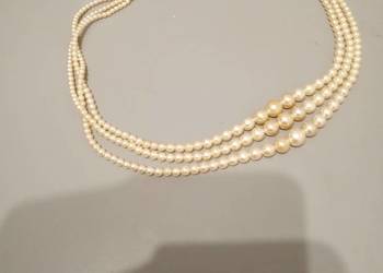 Kolia, naszyjnik ze sztucznych pereł vintage PRL