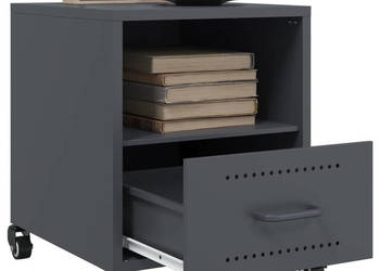 Szafka nocna antracytowa 36x39x435 cm stal WM-846708