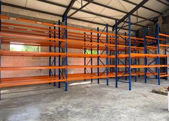 Regały magazynowe paletowe przemysłowe STOW H850cm trawersy 270cm 3000kg