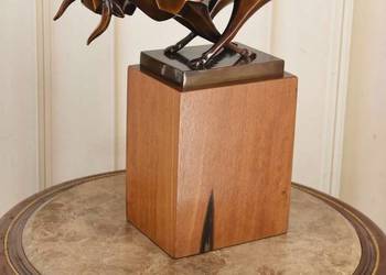 Nowoczesny Byk - Figura Rzeźba z Brązu - Byk Bizon Ozdoba Dekoracja