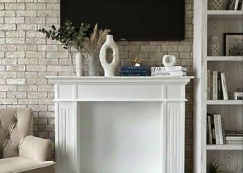 Drewno kominek atrapa portal kominkowy Konsola 09C/plecy