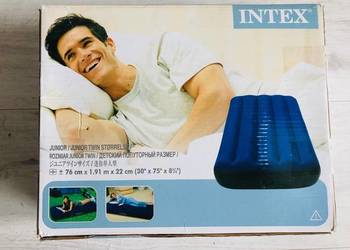 NOWY materac dmuchany łóżko  jednoosobowy niebieski