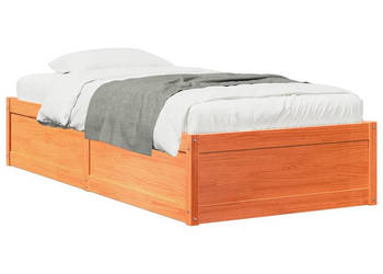 Rama łóżka bez materaca woskowy brąz sosnowa 75x190 cm WM-846848