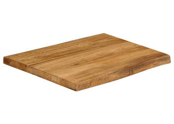 Blat stołu 60x60x25 cm naturalna krawędź lite drewno mango WM-370762