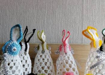 Zajączeki wielkanocne. Dekoracje świąteczne. Ozdoby wielkanocne