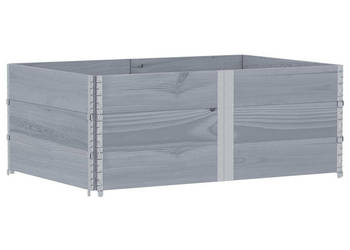 Nadstawki paletowe 3 szt. szare 150x100 cm drewno sosnowe WM-3295384