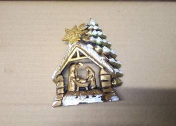 Szopka ozdoba świąteczna na choinkę.