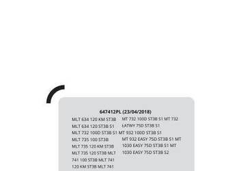 Manitou MLT 634 732 735 741 932 1030 -120 ST3B -100 100D instrukcja napraw