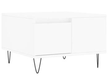 Stolik kawowy biały 55x55x365 cm materiał drewnopochodny WM-830756