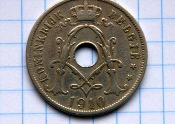 25 CENTIMES 1910 ROK - BELGIA