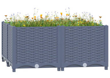 Donica do podniesionej rabaty 80x80x38 cm polipropylen WM-310411