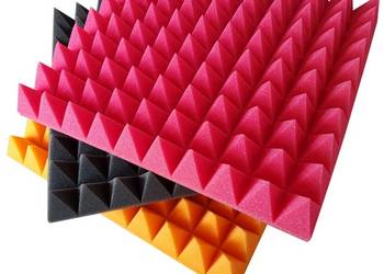 panele akustyczne maty wyciszające piramidki 50x50x7 cm sz-n