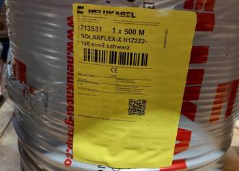 Przewód solarny 1x6mm2 H1Z2Z2 Czarny Solerflex Helukabel