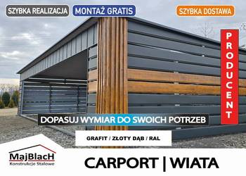 A85-Ładny CARPORT - Wiata Samochodowa /Altana - Garaż Blaszany – Maj-Blach