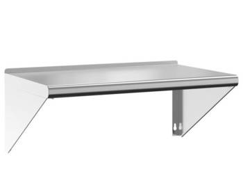 Półka ścienna 75x45x31 cm srebrna stal nierdzewna WM-30274
