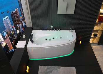 Wanna z hydromasażem EBX-101 R PRAWA prostokątna 170cmx101cmx63cm DYSZE OBR