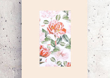 vintage obrazek A4, kwiaty plakat retro,kwiatki plakat 21x30